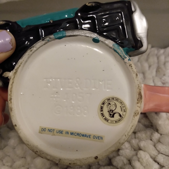 Vintage 1988 T-Bird Drive In Mug Pink Teal Five & - Picture 6 of 6